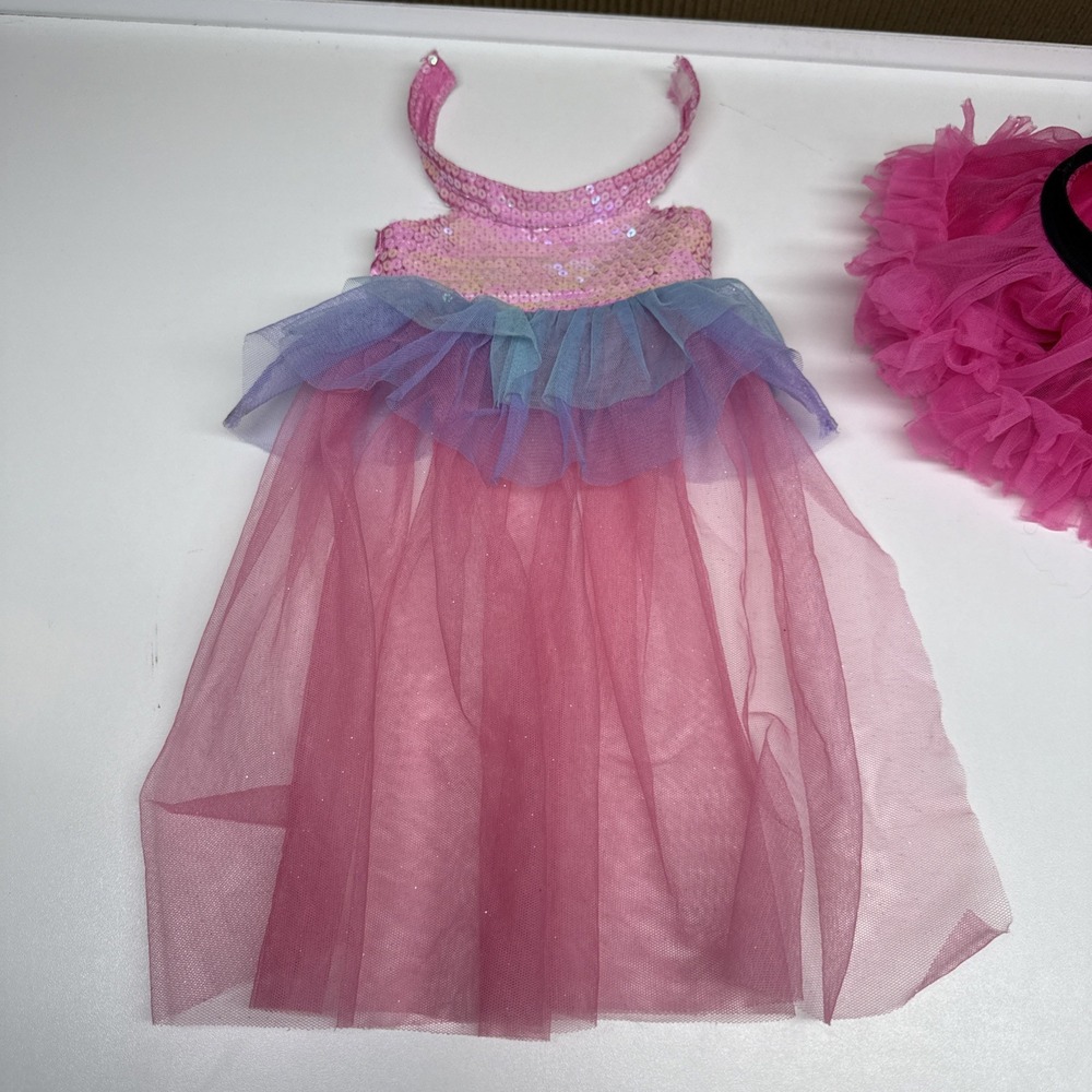 Build A Bear Beary Fairy Friends Rainbow Unicorn Dress Pink Sequins & Tutu lot - Picture 2 of 4